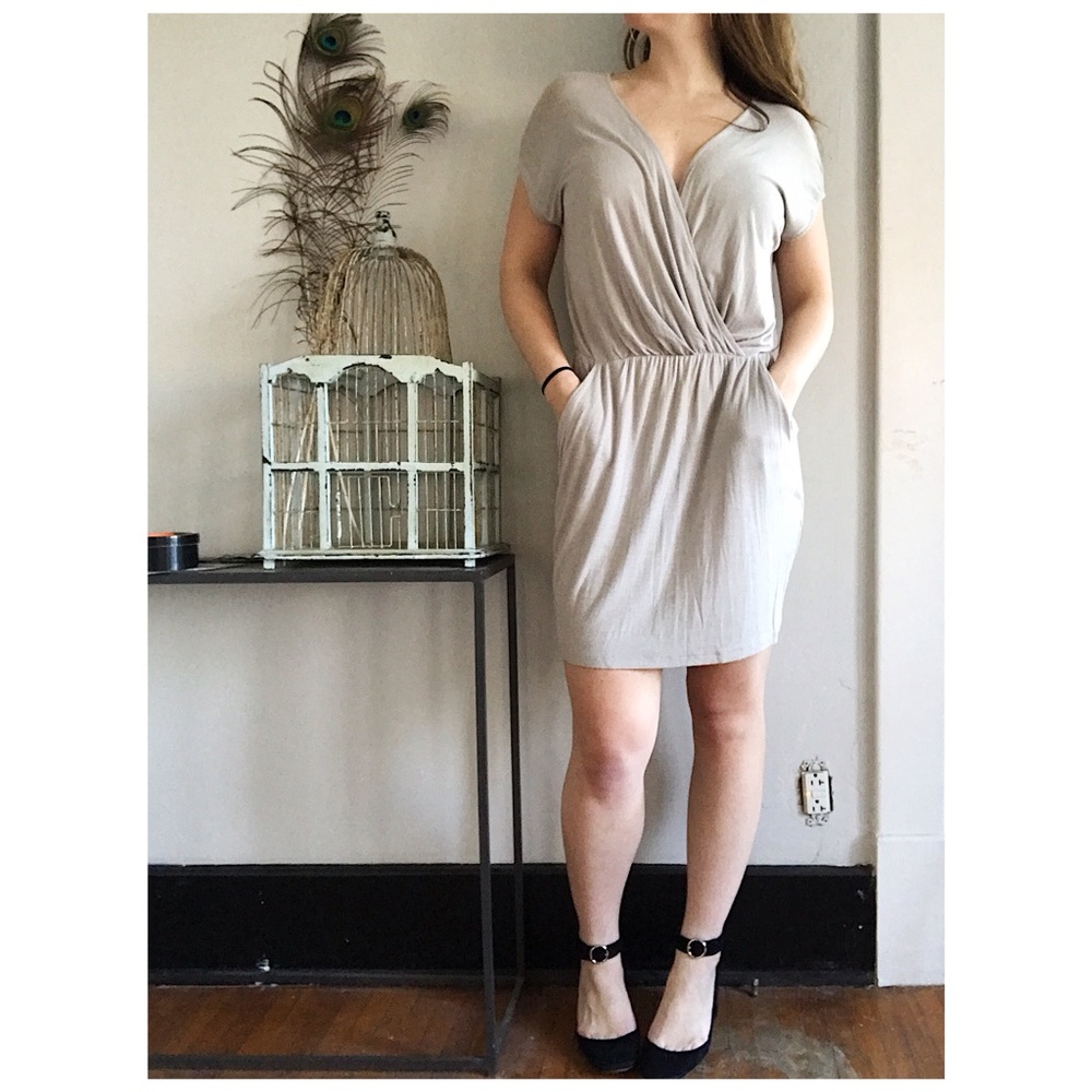 nasty gal dove drape dress